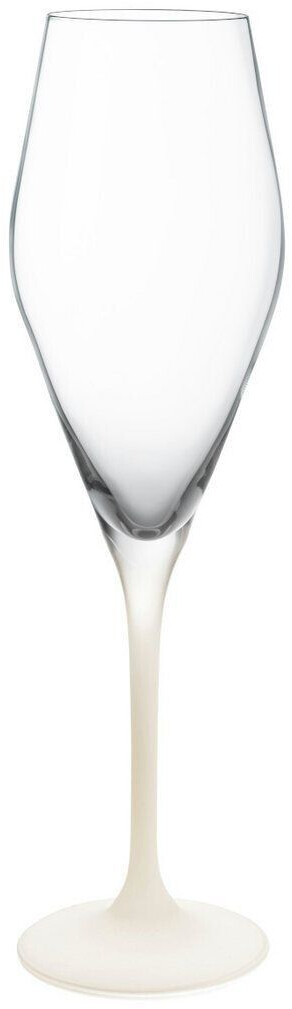 Villeroy & Boch Manufacture Rock blanc champagne glass set, 4 pieces. 260 ml, crystal glass, matt white slate look