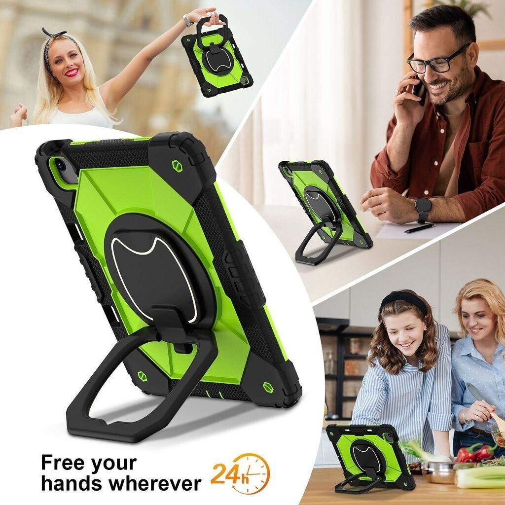 Wigento Für Apple iPad Air 13 2024 Robuste Hybrid 360 Grad Tasche Hülle