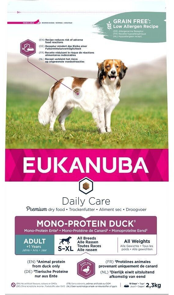 Eukanuba Daily Care Adult Mono-Protein Duck Dry Dog Food 12kg