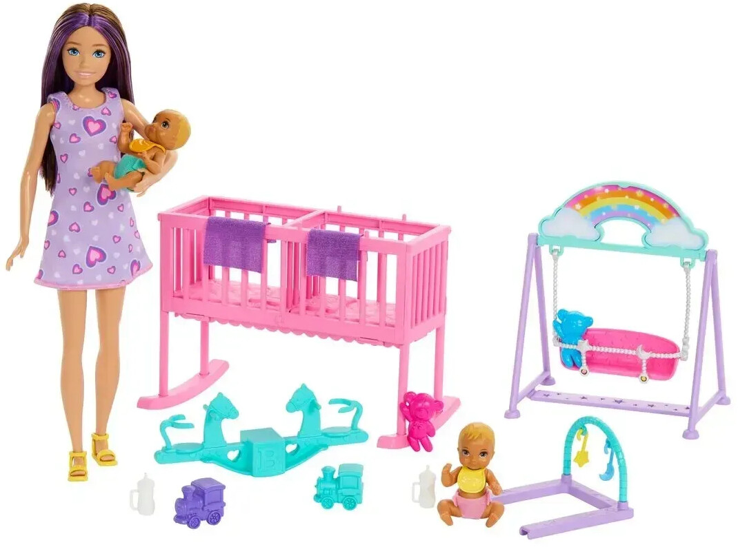 Barbie Skipper Babysitter Puppe Mit Zwillings Kinderzimmer Spielset Und Zubehor HXM99 ab 29 98 Dezember 2024 Preise Preisvergleich bei idealo