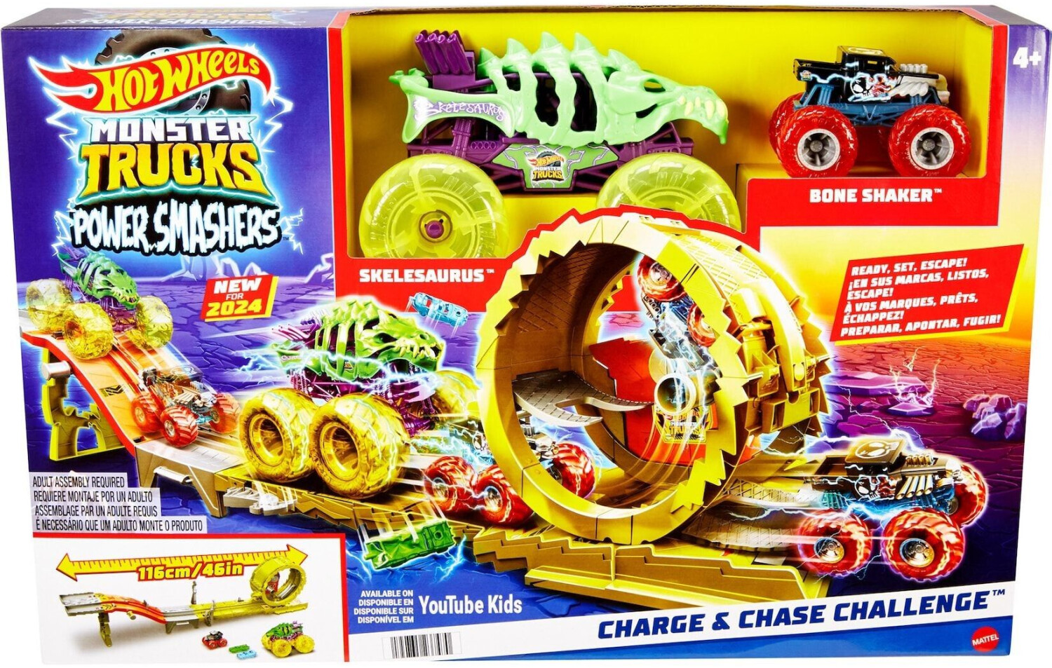 Hot Wheels Monster Trucks Power Smashers Charge & Chase Challenge (HXT05)
