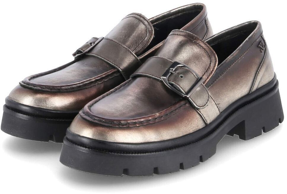 Lazamani Slipper Loafer Bronze Glattleder Damen-Slipper