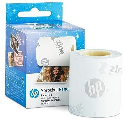 HP Sprocket Panorama 16.4’ (5 Meter) Zink Paper Roll - Zink Zero-Ink Sticky Backed Smudge-Proof Instant Photo Paper Roll. Compatible with Sprocket Panorama Photo and Label Printer