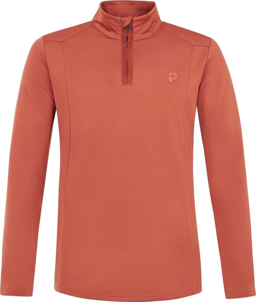 Protest WILL 1/4 Zip Fleece brick orange