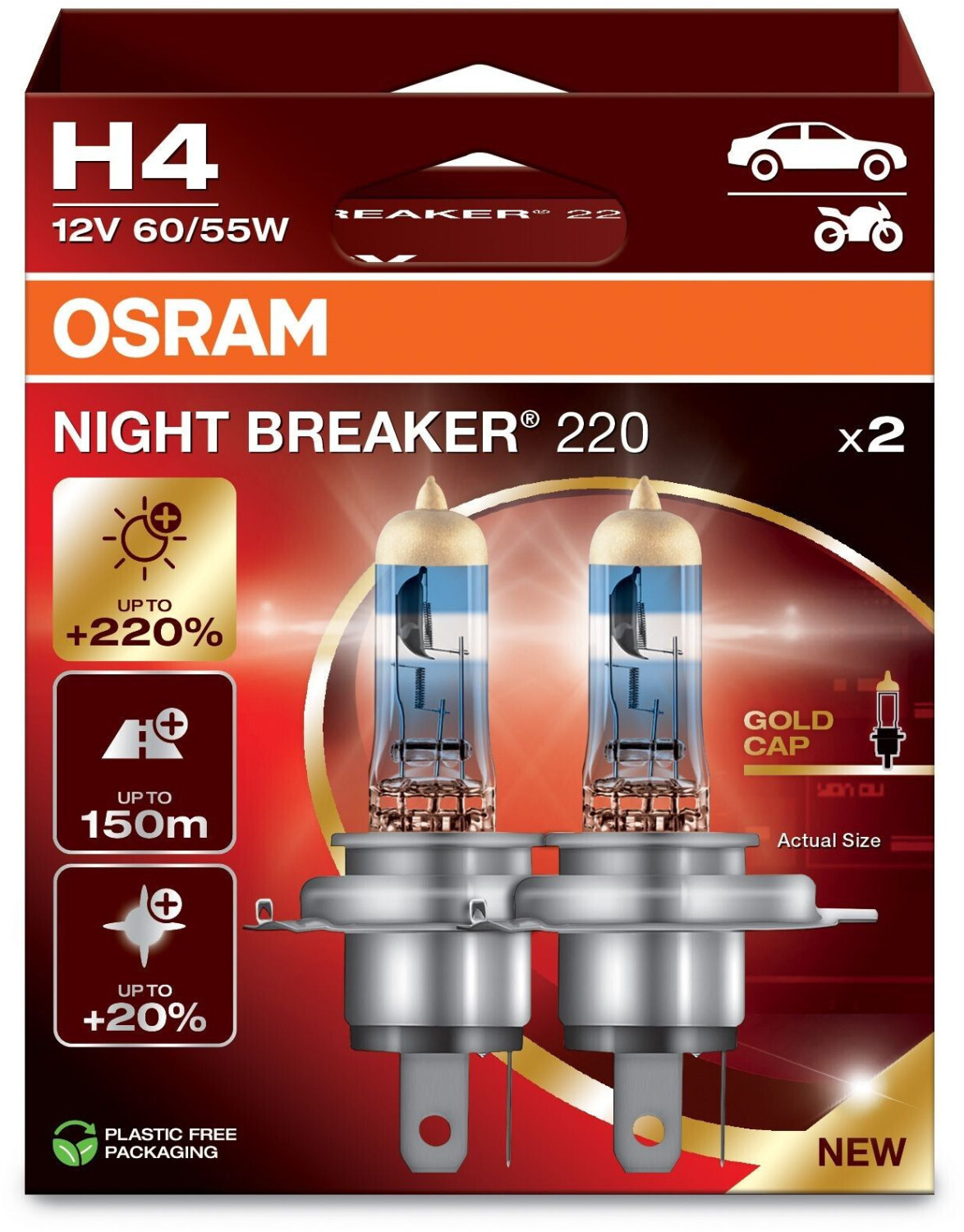 Osram Night Breaker 220 H4 Duo (64193NB200-2HB)