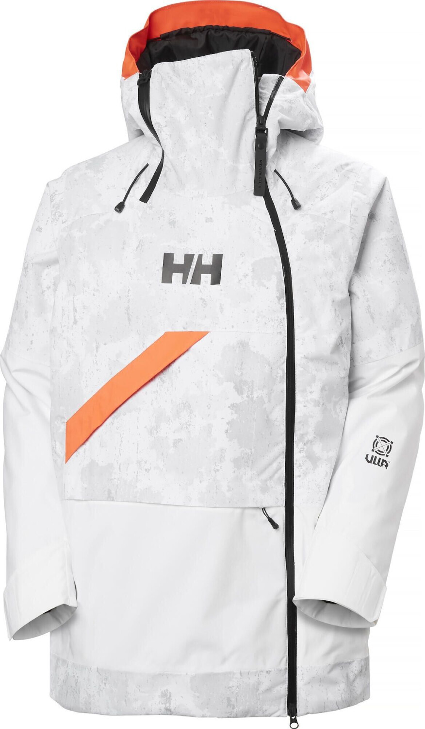 Helly Hansen W Powchaser Asym Jacket grey fog snow camo aop
