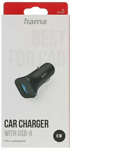 Hama Auto-Ladegerät USB-A 6 W Schwarz (00201634), Bild 5