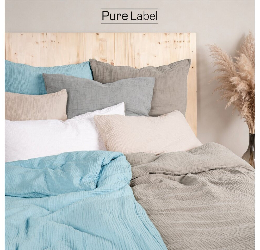 Pure Label 4-teilig Musselin Bettwäsche-Set 80x80+135x200 cm taupe ab 69,95 € (Oktober 2026)