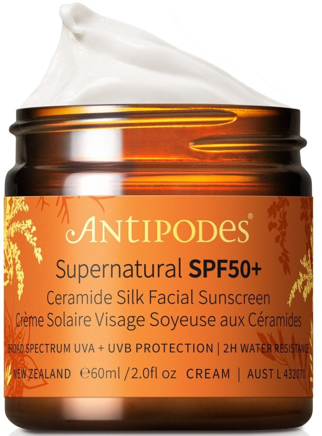 Antipodes Supernatural SPF50 Ceramide Silk Facial Sunscreen 60 ml
