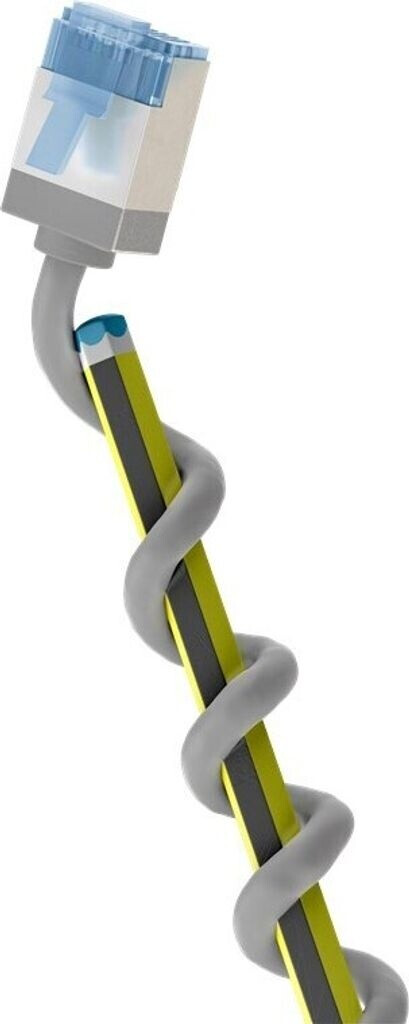 Goobay Ultraflexibles CAT 6A Patchkabel slim U/FTP grau extrakurze Stecker reiner (74312)