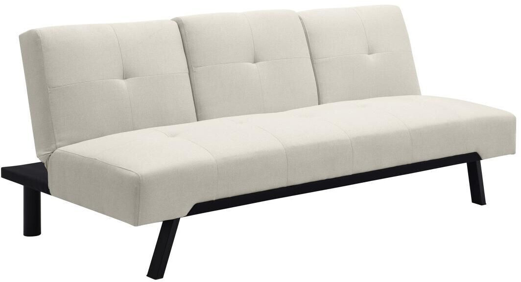 Vente-unique Sofa bed folding sofa - middle back cushion foldable - fabric - beige - PRAGUE II 180x77x86 cm