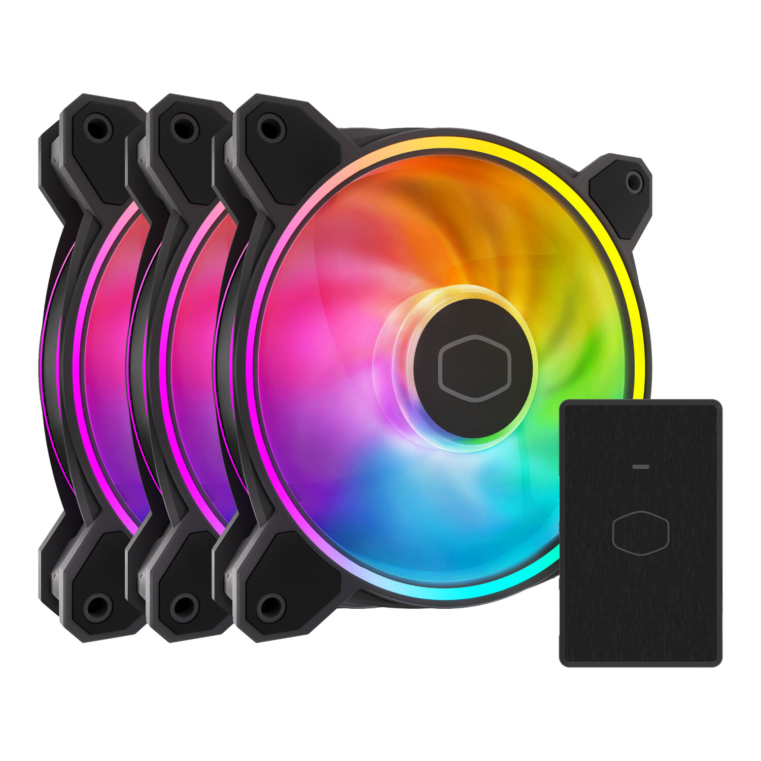 Cooler Master MasterFan MF120 Halo2 Black 3-pack
