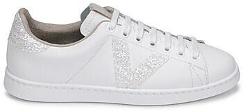 Tenis Leather & Glitter Swirls white
