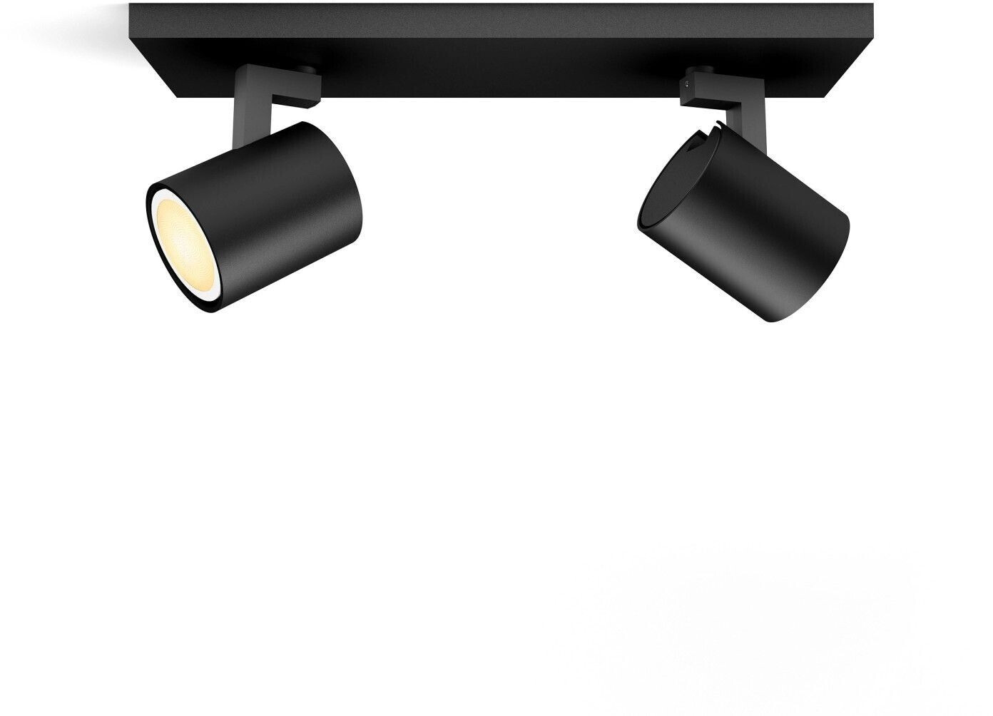 Philips Bluetooth White Ambiance ceiling light Runner in black 2x 4.2W 350lm GU10