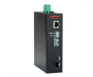 Roline Industrie Konverter Gigabit Ethernet - Dual Speed 100/1000 Fiber mit PoE Funktion Netzwerk Zubehör