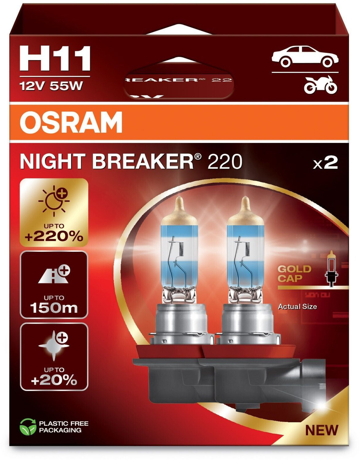 Osram Night Breaker 220 H11 Duo-Pack (64211NB220-2HB)