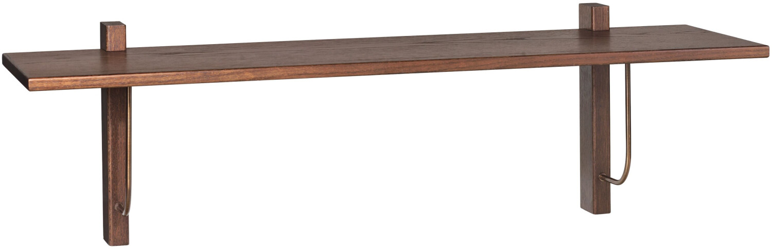 Audo Corbel Wall Shelf Long - Multicolored Wood Metal - 100x30x30 cm - Dark Stained Oak (303)