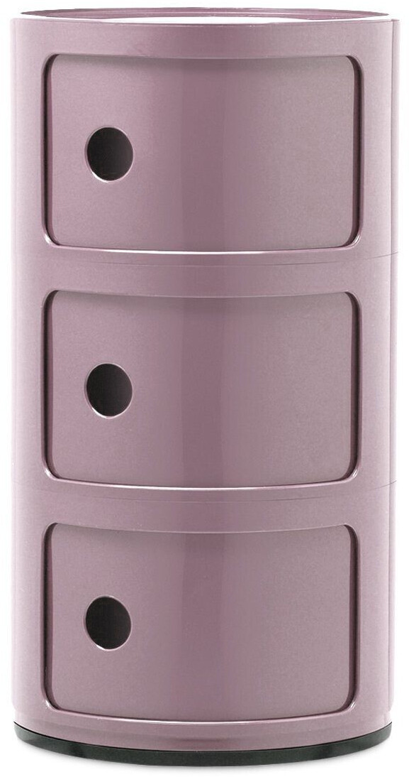 Kartell Componibili container - beige plastic - 32x60x33 cm - mauve (313)