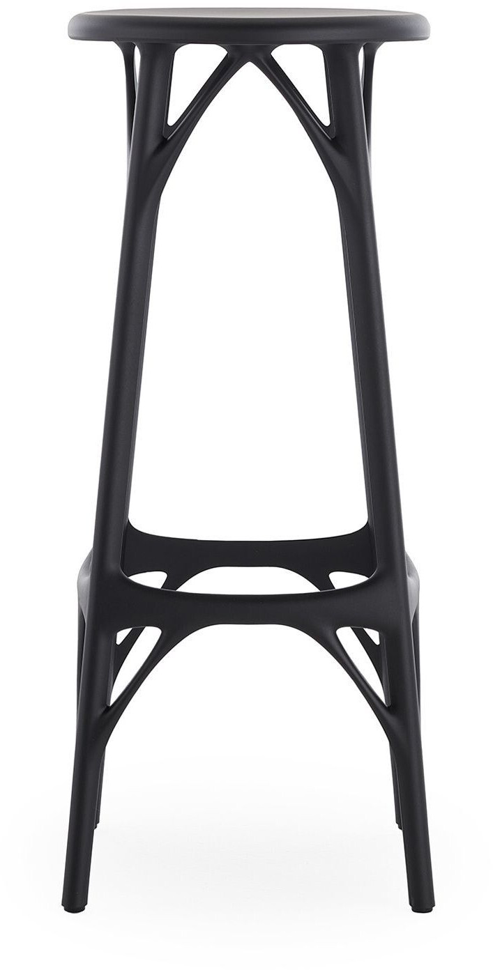 Kartell A.I. Stool Light bar stool - black plastic (209) height 75 cm