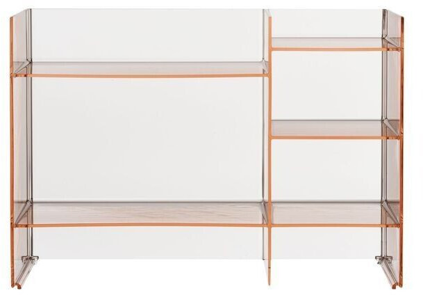 Kartell Sound rack shelf - pink plastic - 32x81x62 cm - nude (504)