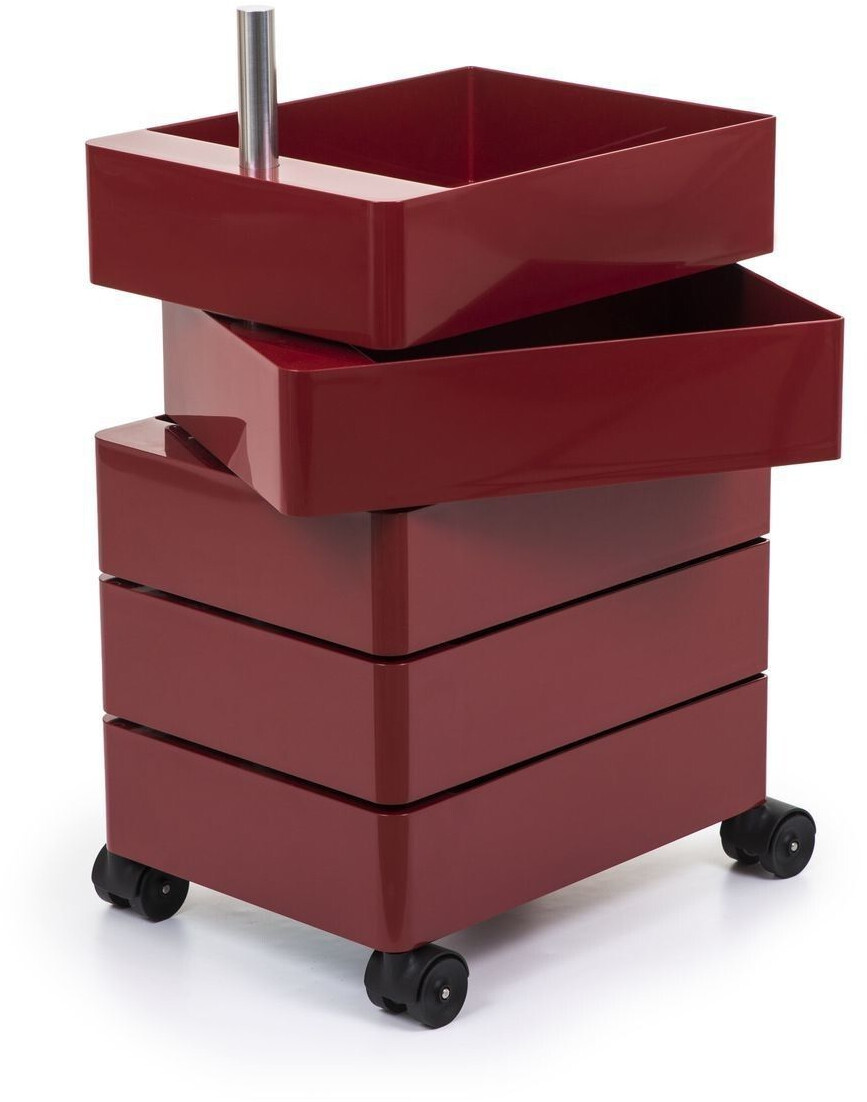 Magis 360° container 5 compartments - red - 35x60x46 cm - bordeaux - bordeaux 1130 C (508) M
