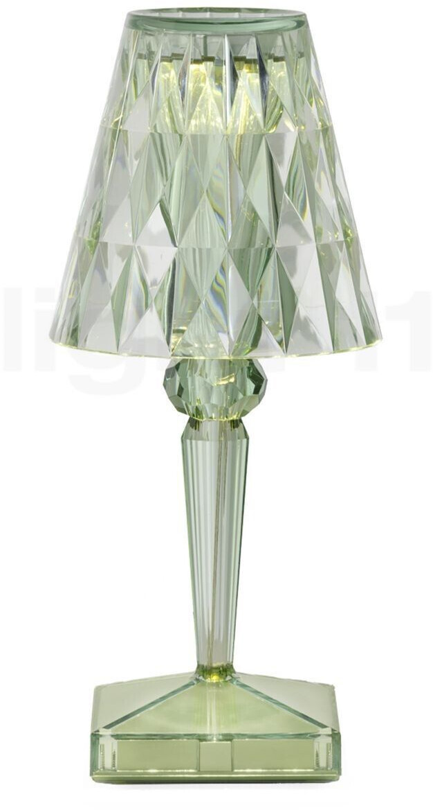 Kartell LED battery table lamp Battery mint green IP54