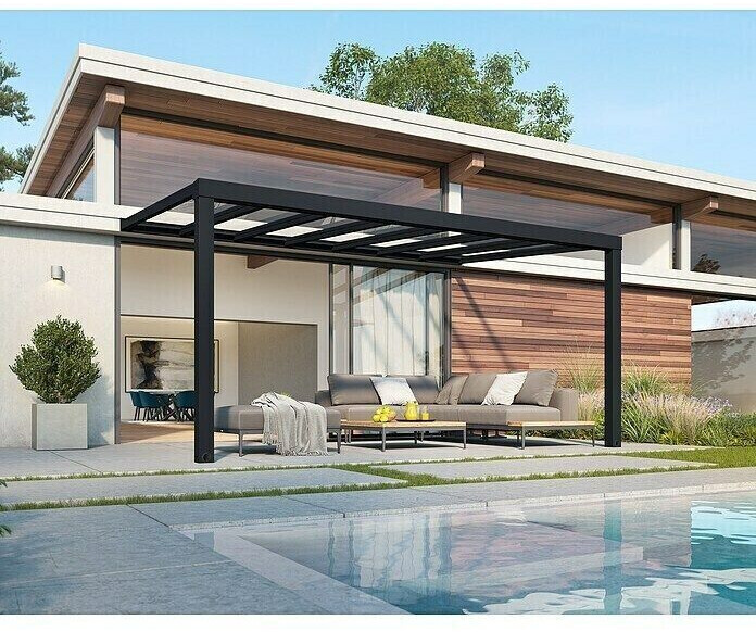 Canopia By Palram Stockholm 515 x 340 cm Anthracite Grey Polycarbonate Clear