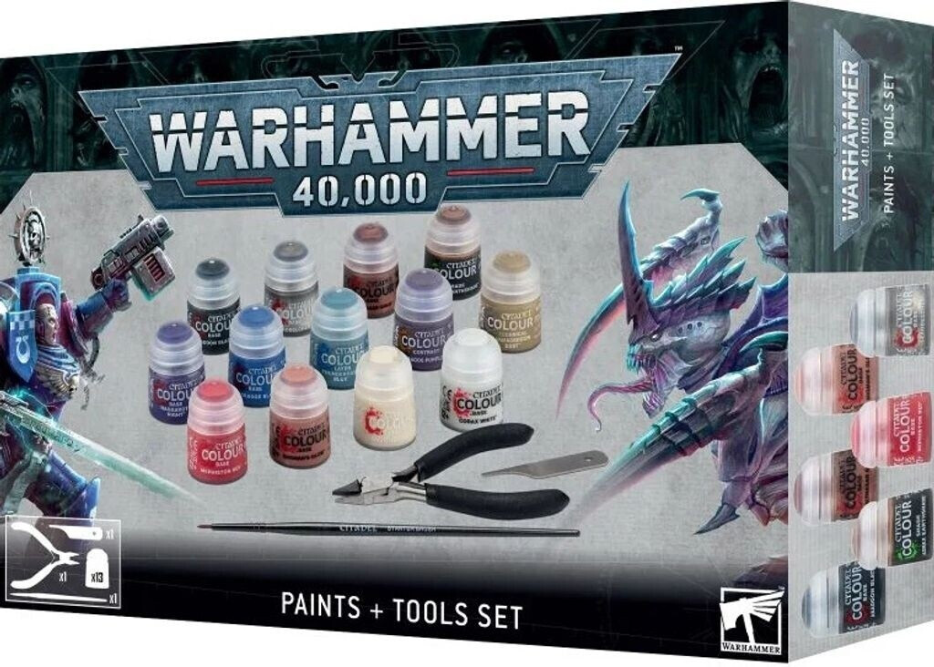 Games Workshop Warhammer 40,000: Paints + Tools Set (60-12)