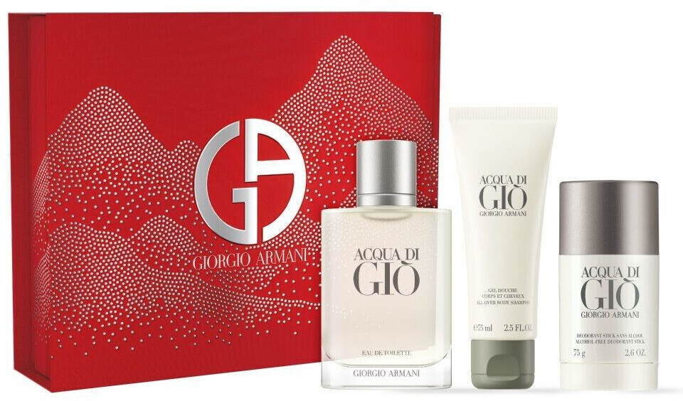 Giorgio Armani Gift Set Acqua di Giò Eau de Toilette (EdT 75ml + SG 75ml + Deo 75ml)