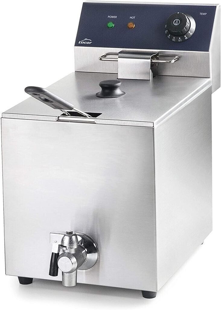 Lacor 69468 69468-Electric fryer with professional tap 3250 W, 8 L, stainless steel - stainless steel