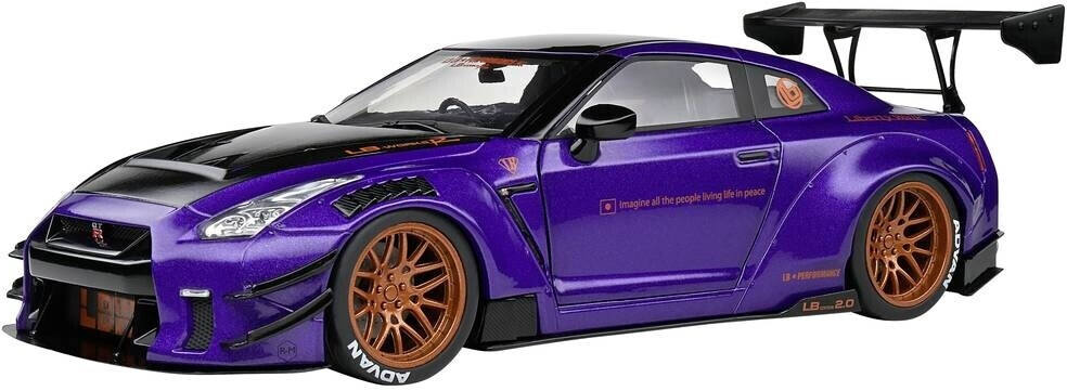 Solido Nissan GT-R (R35) Liberty Walk Body Kit 2.0 Purplezilla 2022 (S1805812)