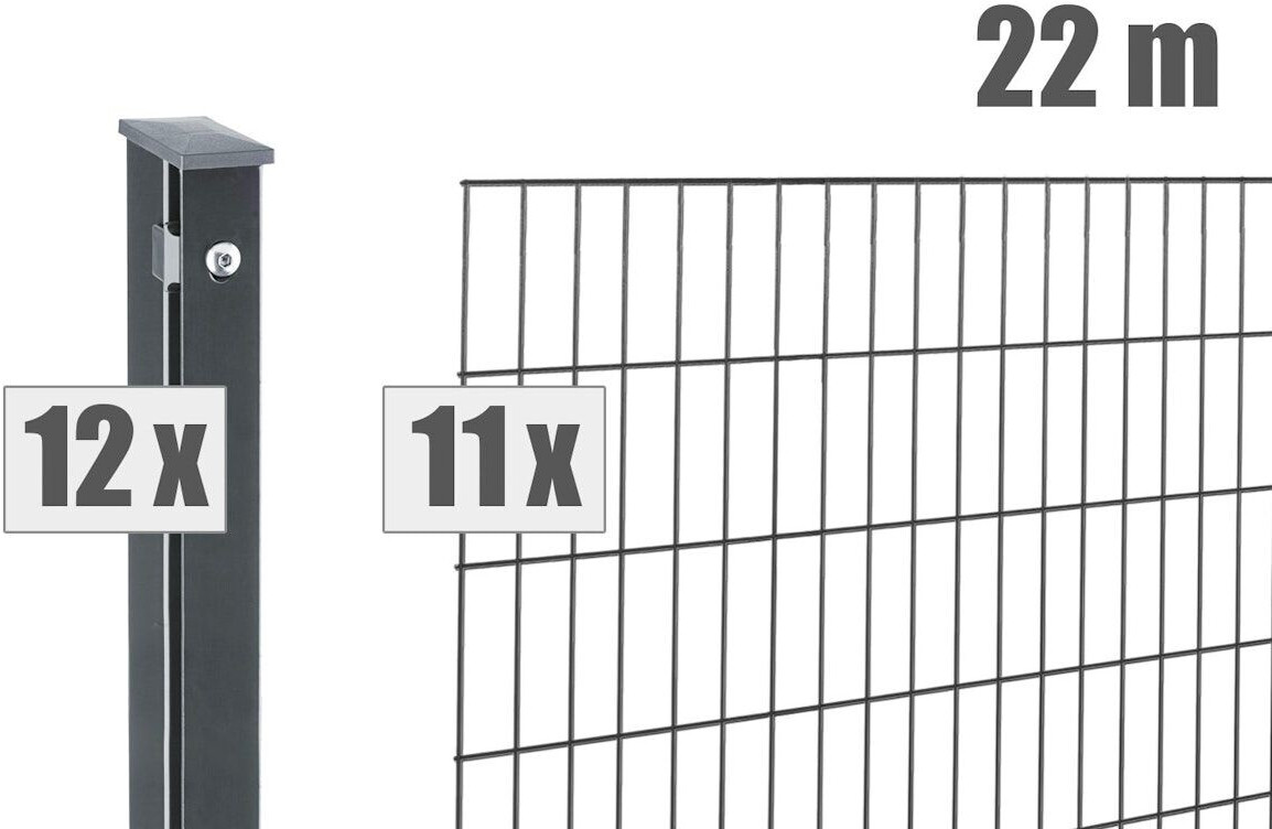Deutsche Zauntechnik Zaunset VAP Pico 22 m 1206 mm anthrazit (DVVAPPI022012B7016)