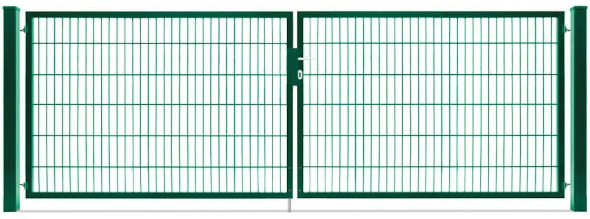 Deutsche Zauntechnik Flügeltor Vario compact 2F 3560 x 1200 mm moosgrün (ZTFHVC23612B)