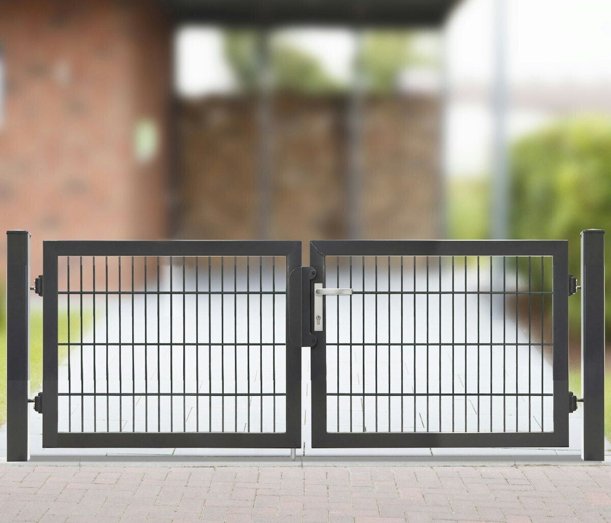 Deutsche Zauntechnik Drehflügeltor Vario plus S 2F 3640 x 1000 mm Zink (DVZTVPS23610)