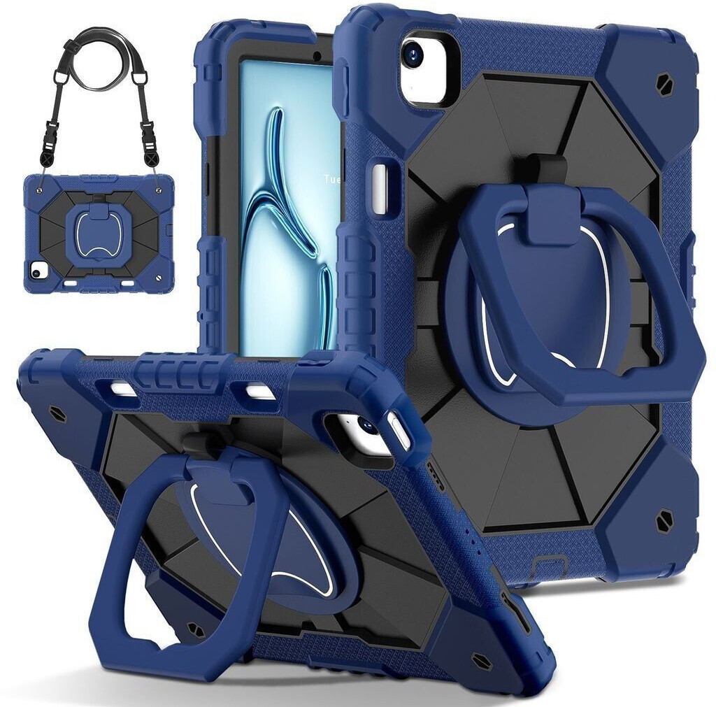 Wigento Für Apple iPad Air 11 2024 / Air 5 / 4 Robuste Hybrid 360 Grad