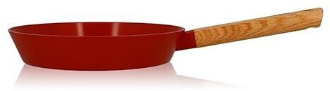 OGO Poêle Ector aluminium manche bois rouge