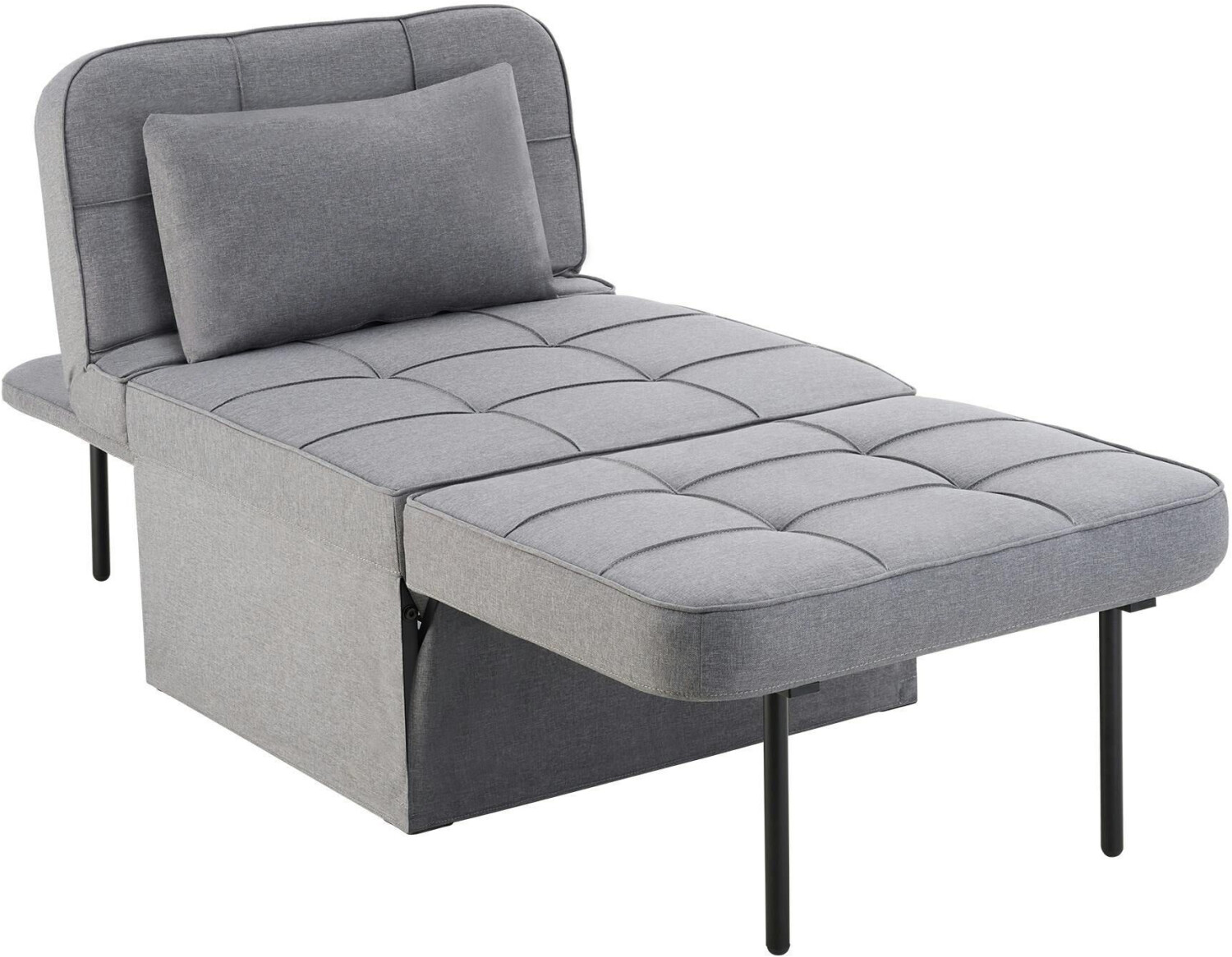 TecTake 4in1 relaxation chair with sleep function 74x115x79 cm gray