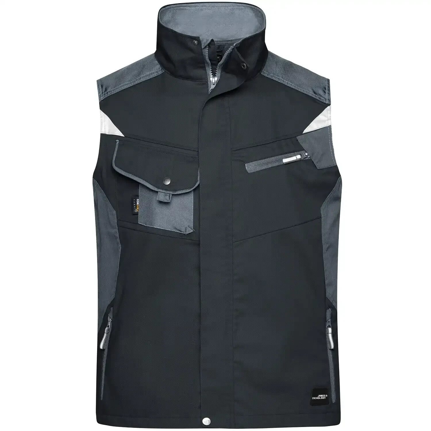 James & Nicholson Arbeitsweste JN822 black/carbon