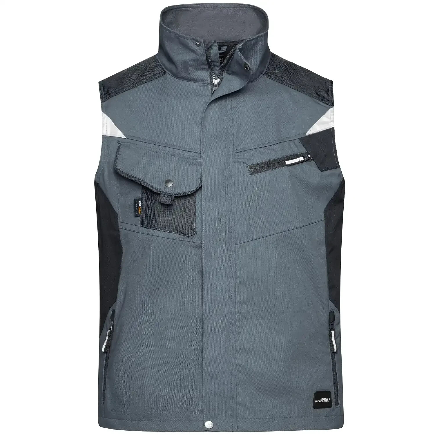 James & Nicholson Arbeitsweste JN822 carbon/black