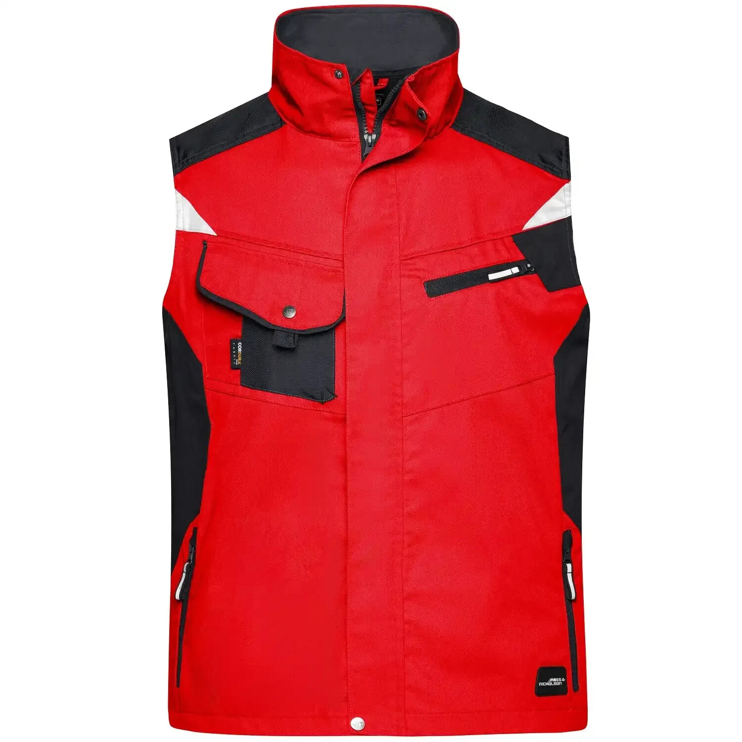 James & Nicholson Arbeitsweste JN822 red/black