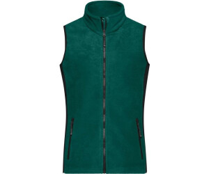 James & Nicholson Damen Fleece Weste JN855 dark-green/black