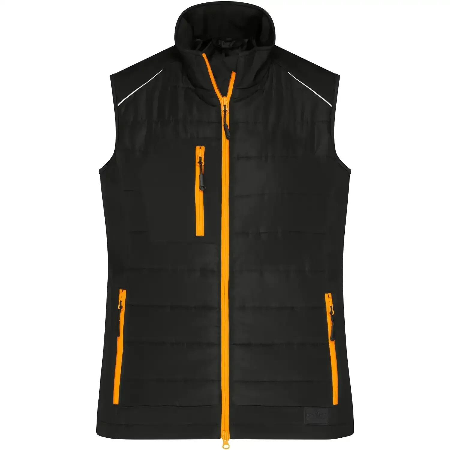 James & Nicholson Damen Hybridweste JN1821 black/orange