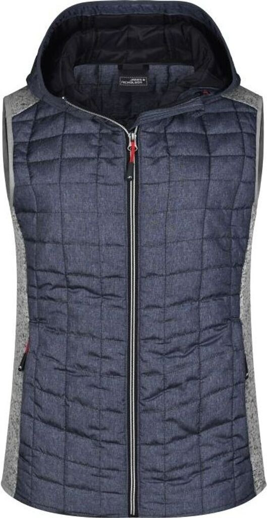 James & Nicholson Damen Kapuzenweste JN767 light-melange/anthracite-melan