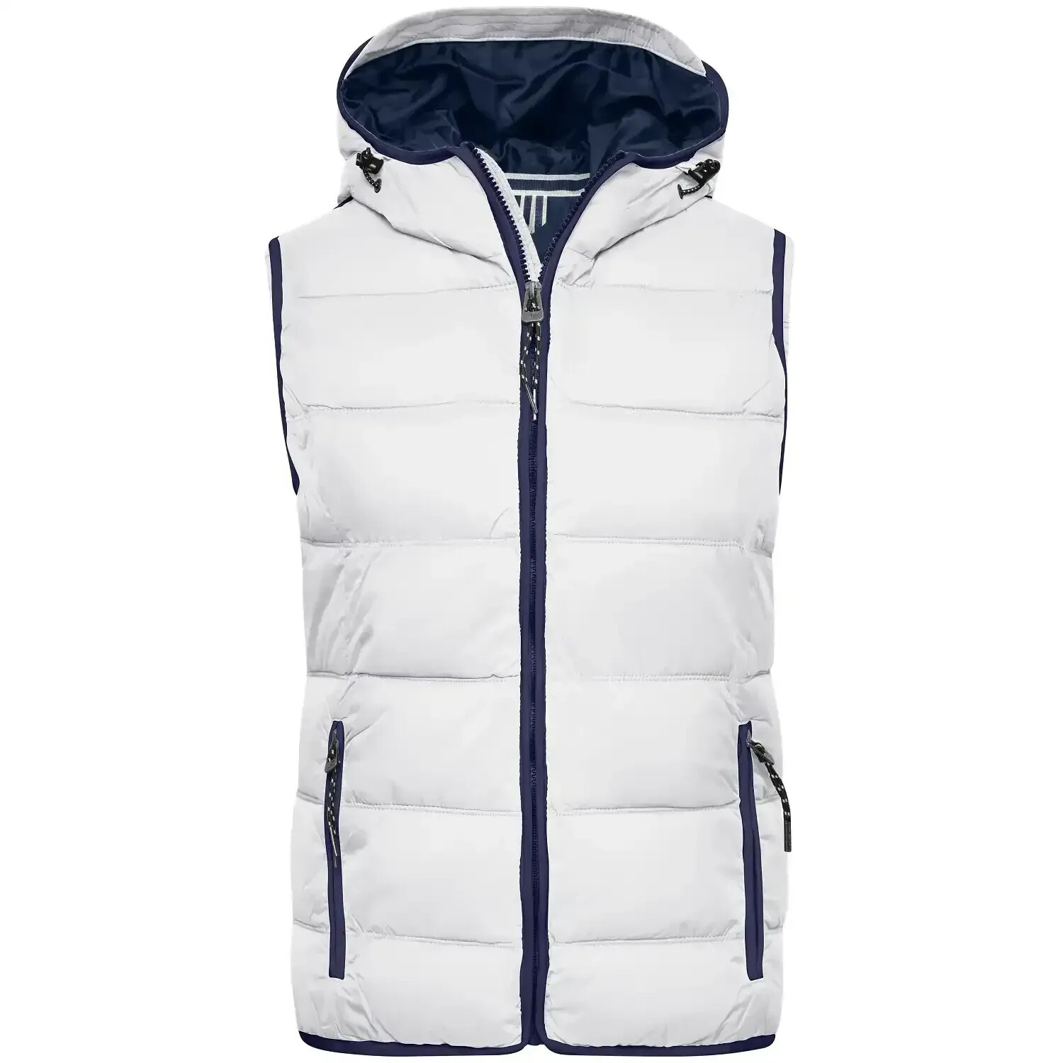 James & Nicholson Damen Maritime Weste JN1075 white/navy