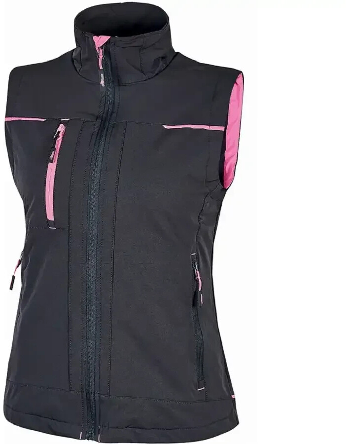 U-Power Damen Stretch Weste SATURN LADY grey/fucsia
