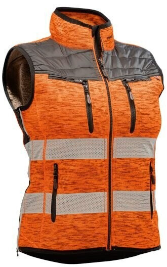 Protos Damen Strickweste INUIT TEDDY neonorange-melange/reflex