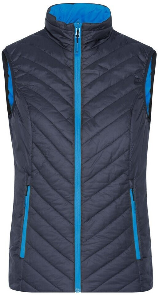 James & Nicholson Damen Wende-Steppweste JN1089 navy/aqua