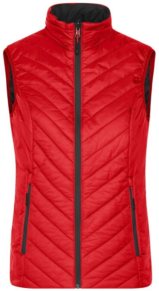 James & Nicholson Damen Wende-Steppweste JN1089 red/carbon