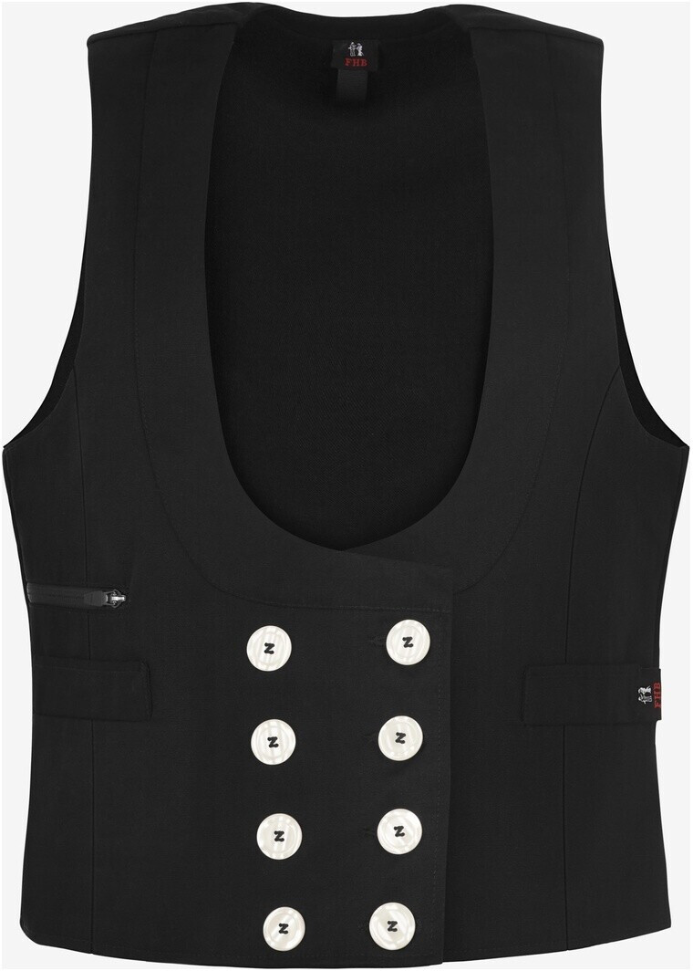 FHB Damen Zunftweste Canvas HERDIS schwarz schwarz