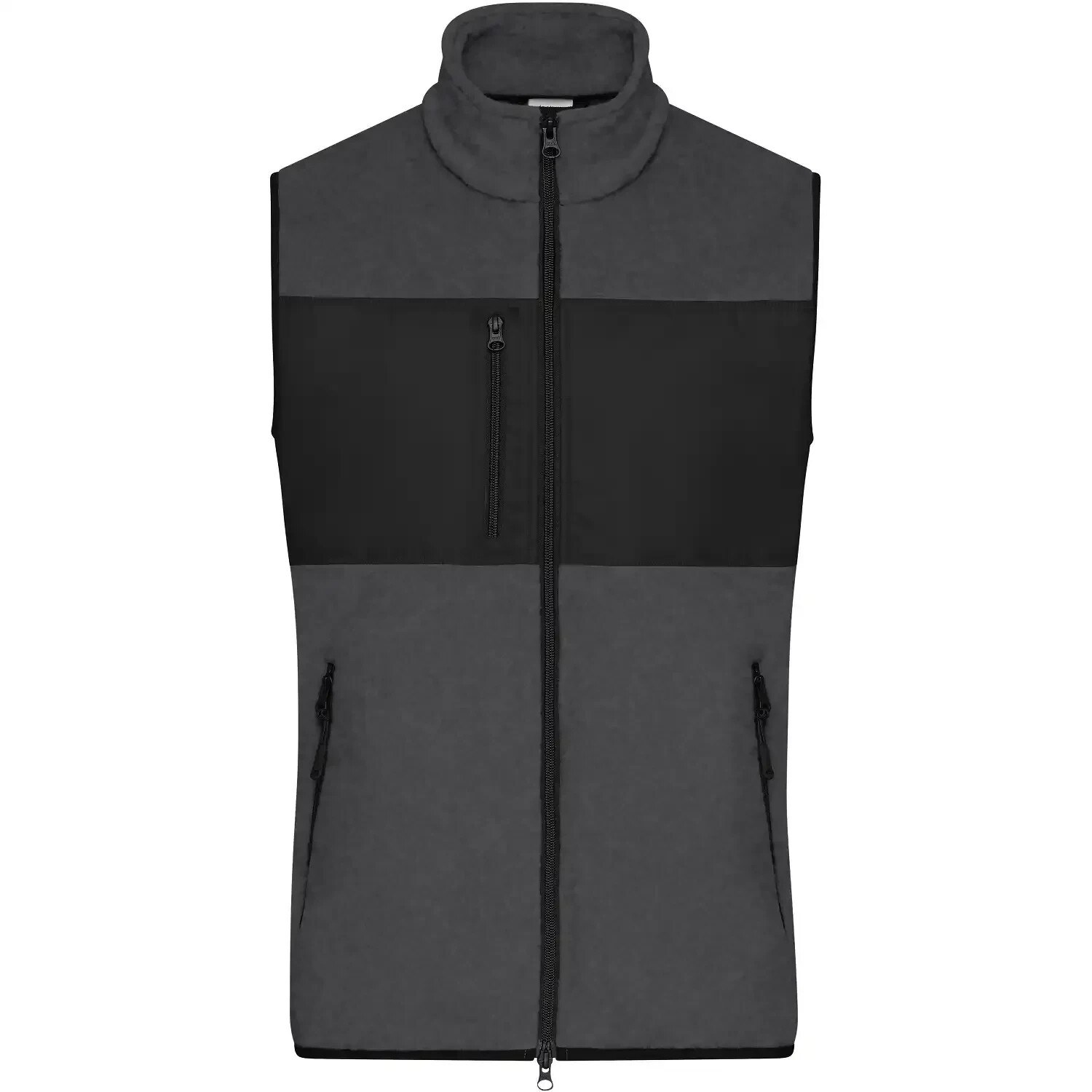 James & Nicholson Fleeceweste JN1310 dark-melange/black